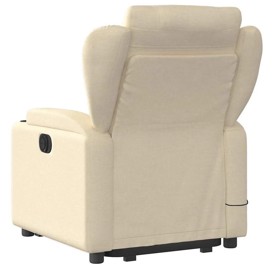 Fauteuil inclinable de massage Crème Tissu - 5