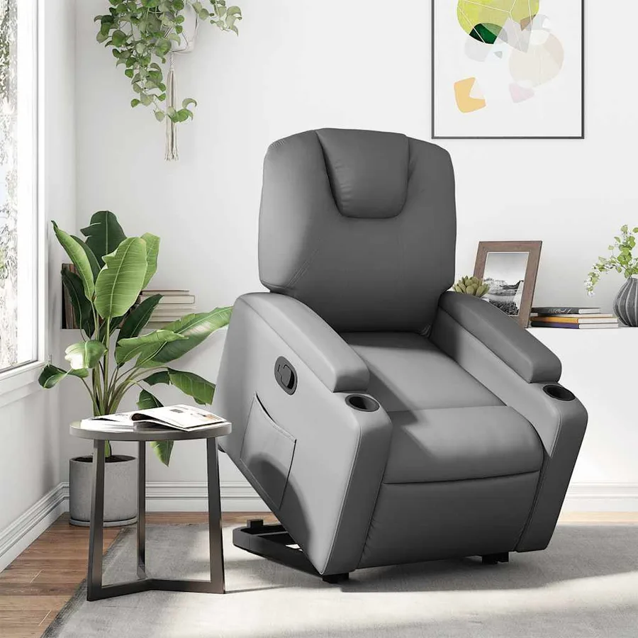Fauteuil inclinable Gris Similicuir - 16