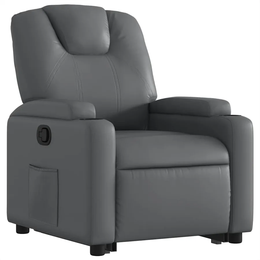 Fauteuil inclinable Gris Similicuir - 4