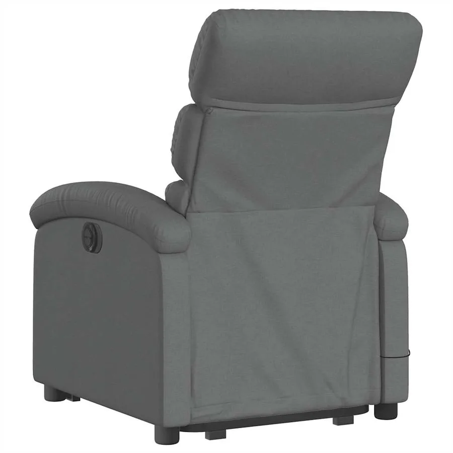 Fauteuil de massage inclinable Gris foncé Tissu - 5