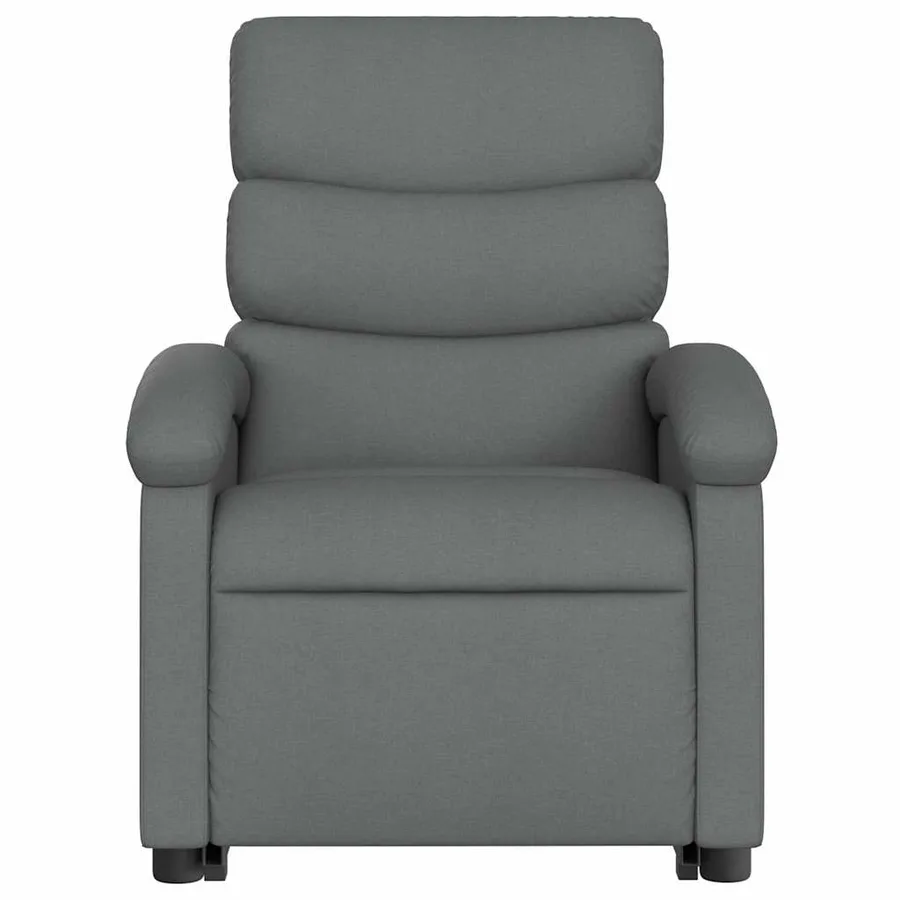 Fauteuil de massage inclinable Gris foncé Tissu - 9