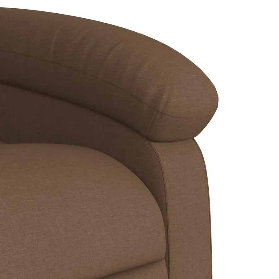Fauteuil inclinable électrique marron tissu - 12