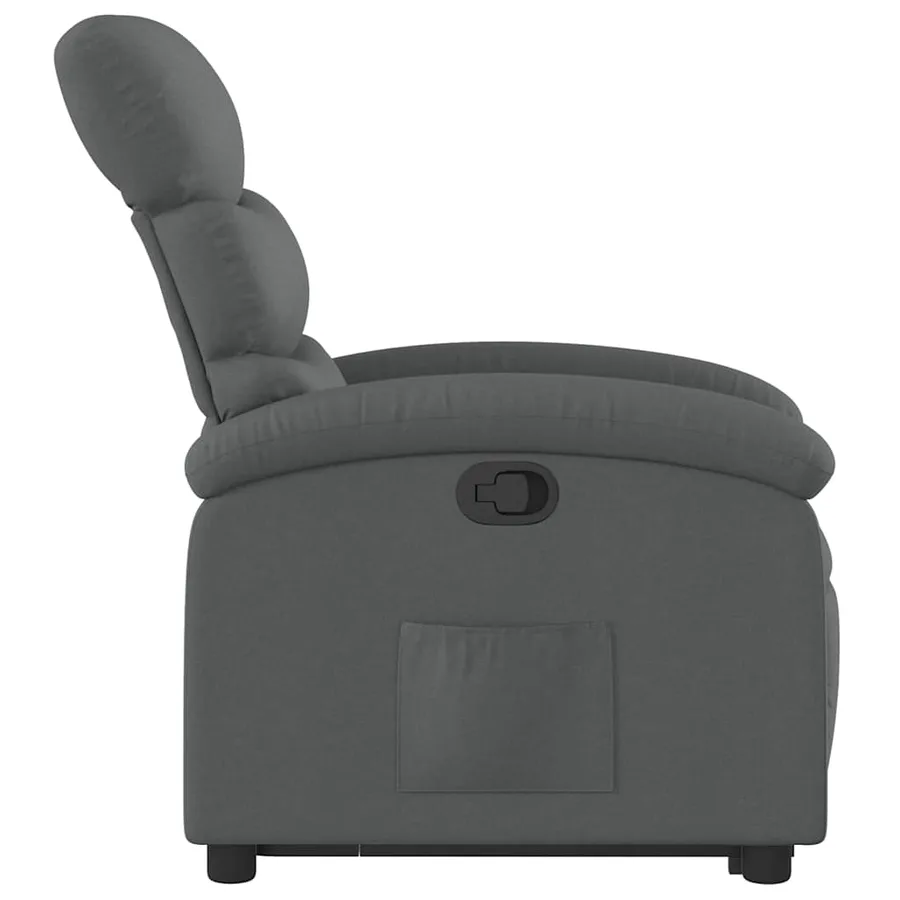 Fauteuil inclinable Gris foncé Tissu - 10