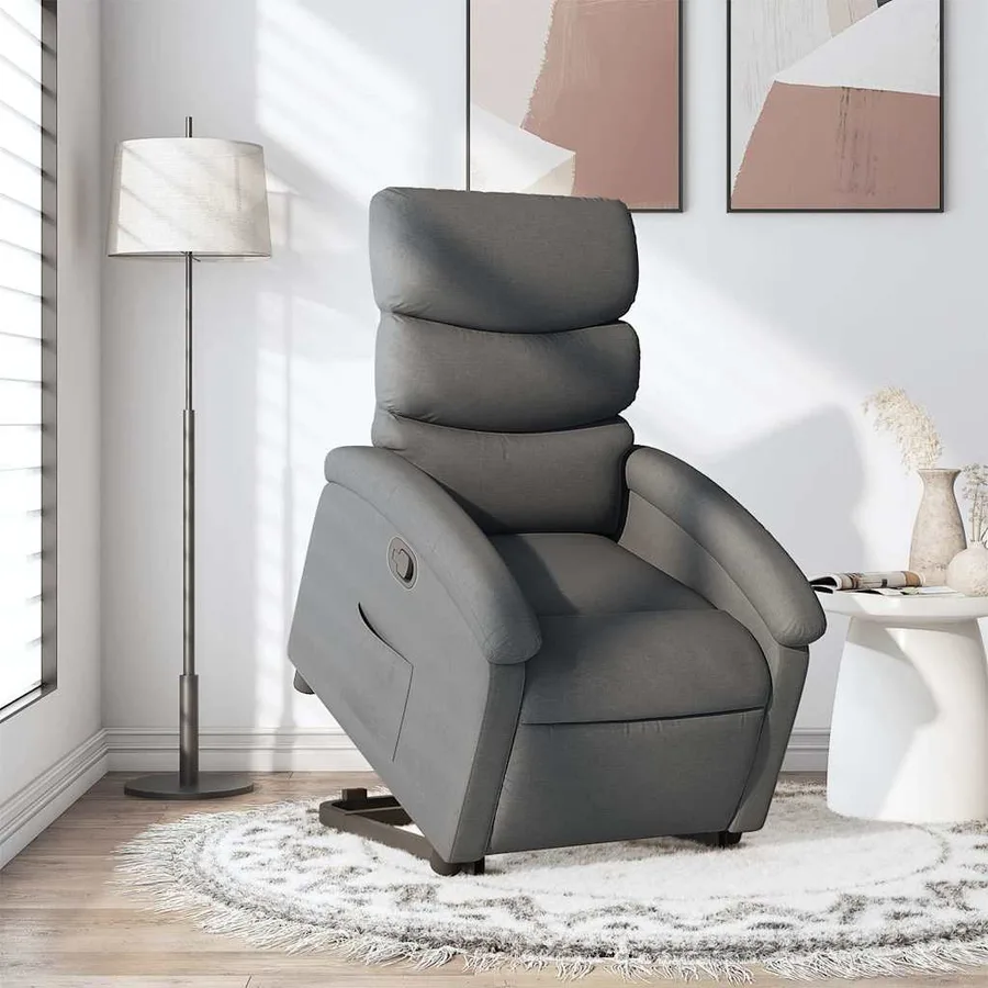 Fauteuil inclinable Gris foncé Tissu - 15