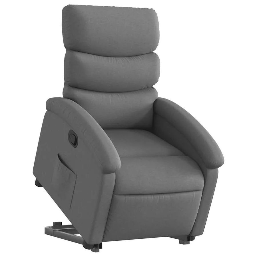 Fauteuil inclinable Gris foncé Tissu - 3