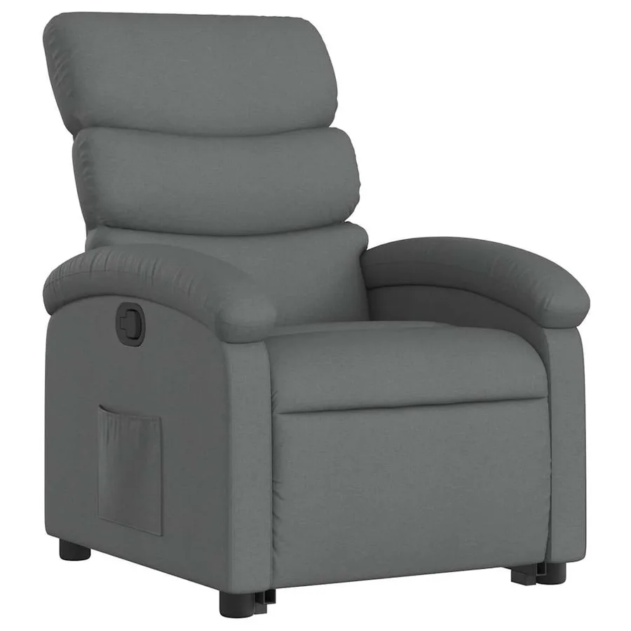 Fauteuil inclinable Gris foncé Tissu - 4