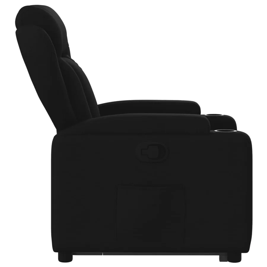Fauteuil inclinable noir tissu - 10