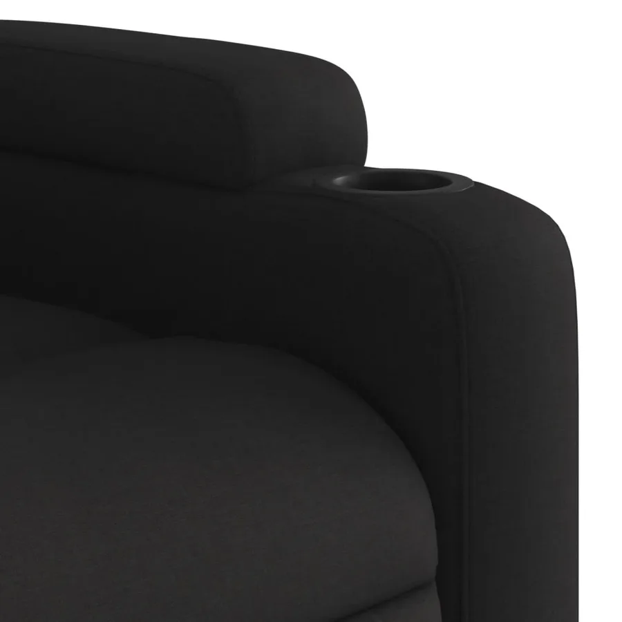 Fauteuil inclinable noir tissu - 11