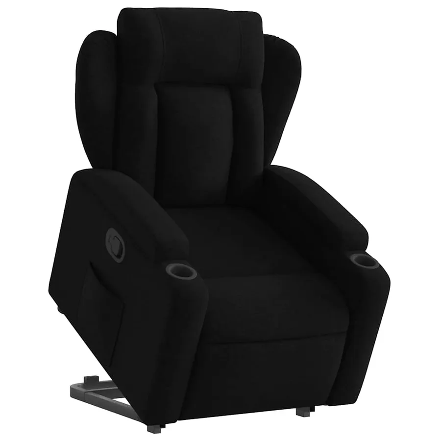 Fauteuil inclinable noir tissu - 3