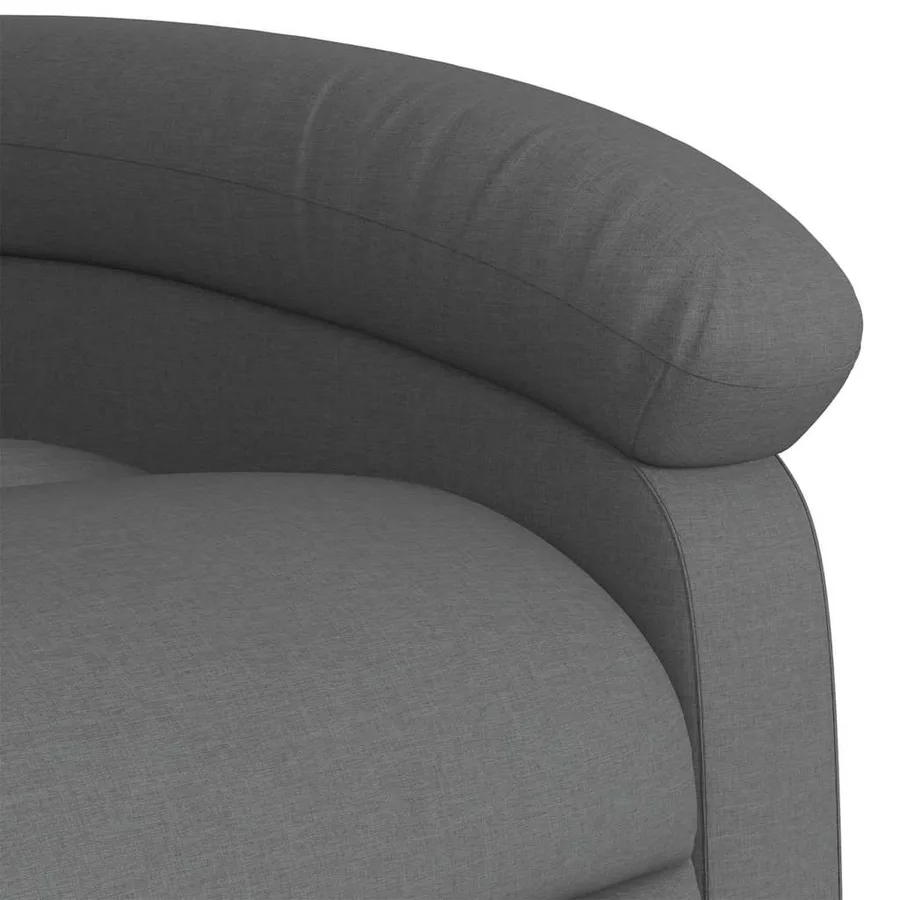 Fauteuil inclinable de massage électrique Gris foncé Tissu - 11