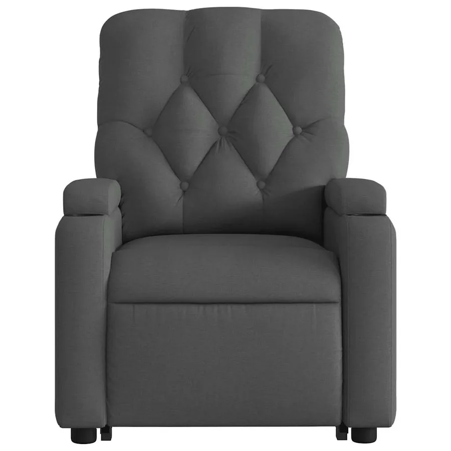 Fauteuil inclinable électrique gris foncé tissu - 9
