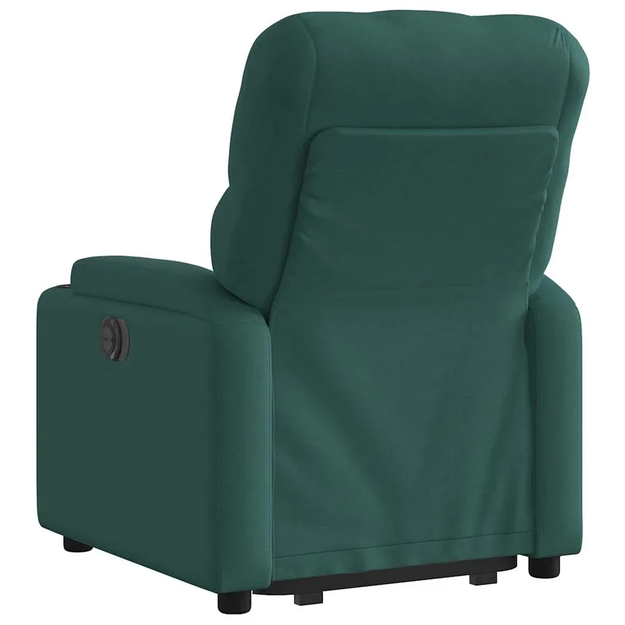 Fauteuil inclinable électrique vert foncé tissu - 5