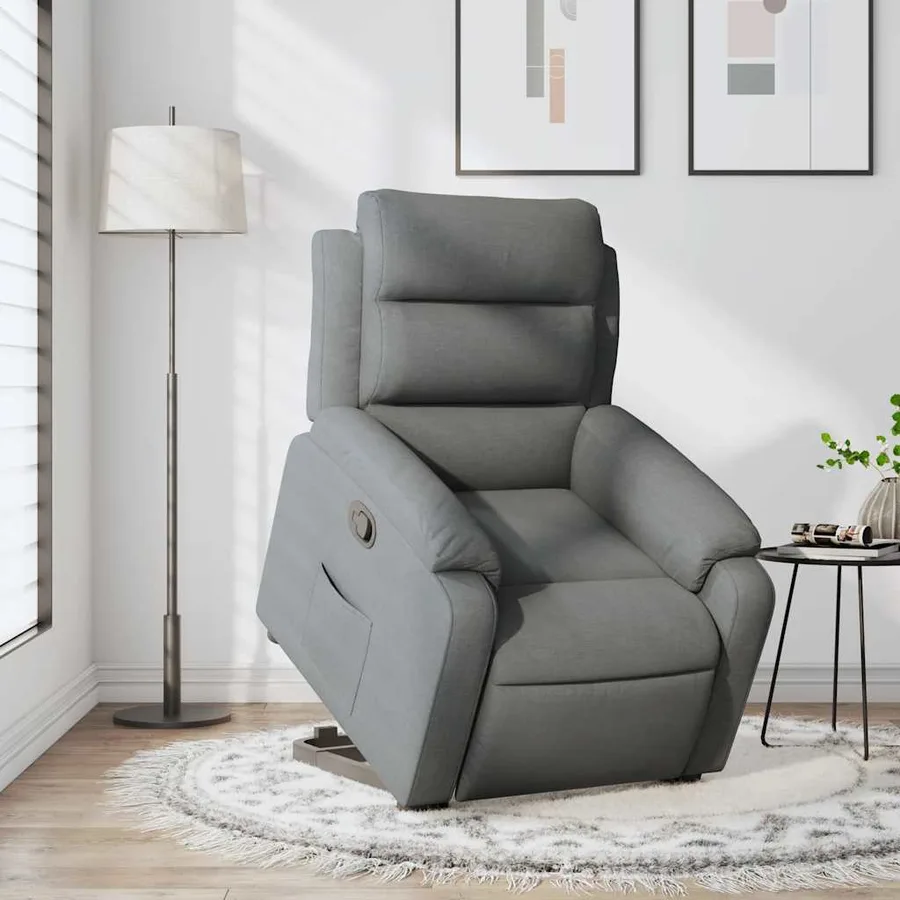Fauteuil inclinable Gris foncé Tissu - 16