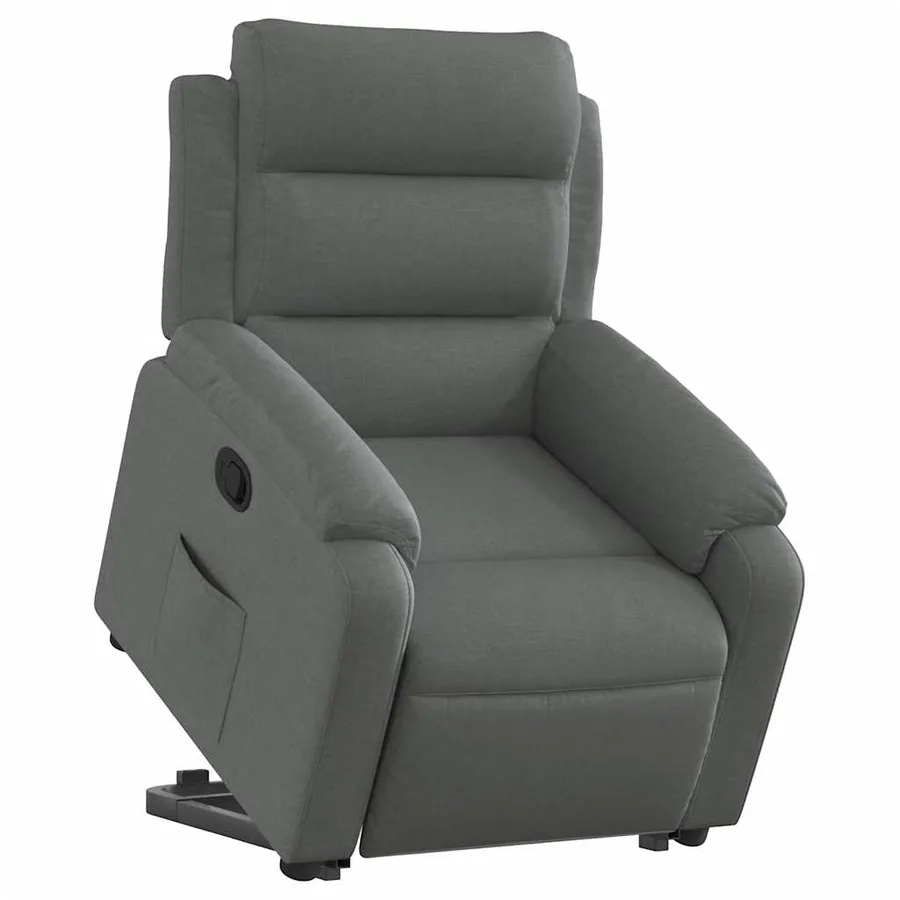 Fauteuil inclinable Gris foncé Tissu - 3
