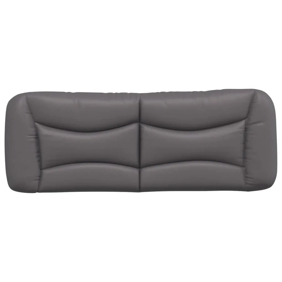 Coussin de tête de lit Hvar gris 140 cm similicuir - 5