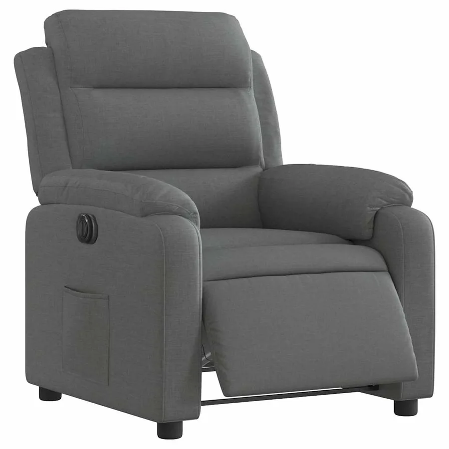 Fauteuil inclinable électrique Gris foncé Tissu - 3