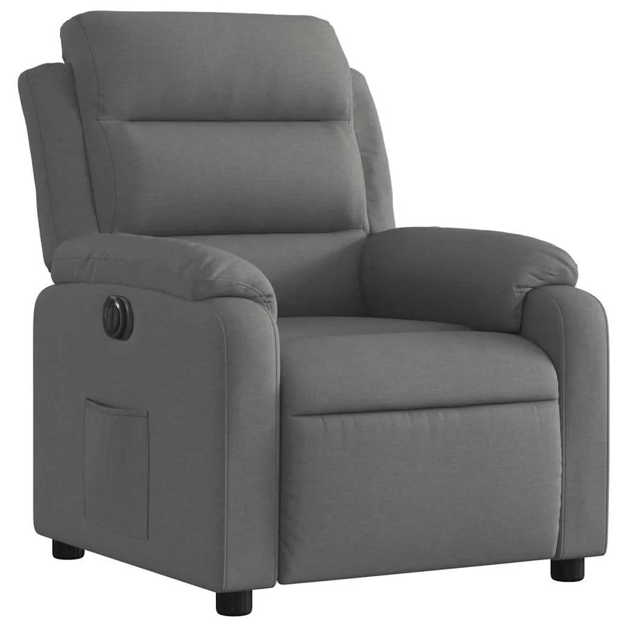 Fauteuil inclinable électrique Gris foncé Tissu - 4