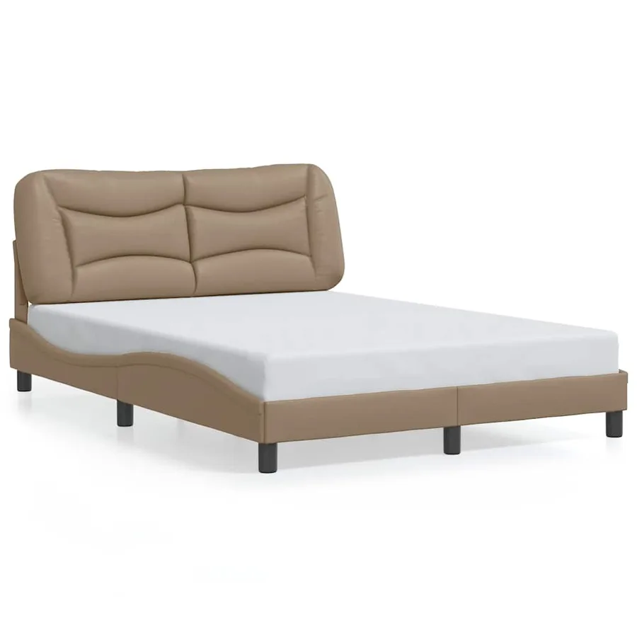 Cadre de lit sans matelas Hvar cappuccino 140x200 cm similicuir - 2