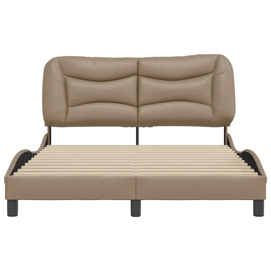 Cadre de lit sans matelas Hvar cappuccino 140x200 cm similicuir - 4