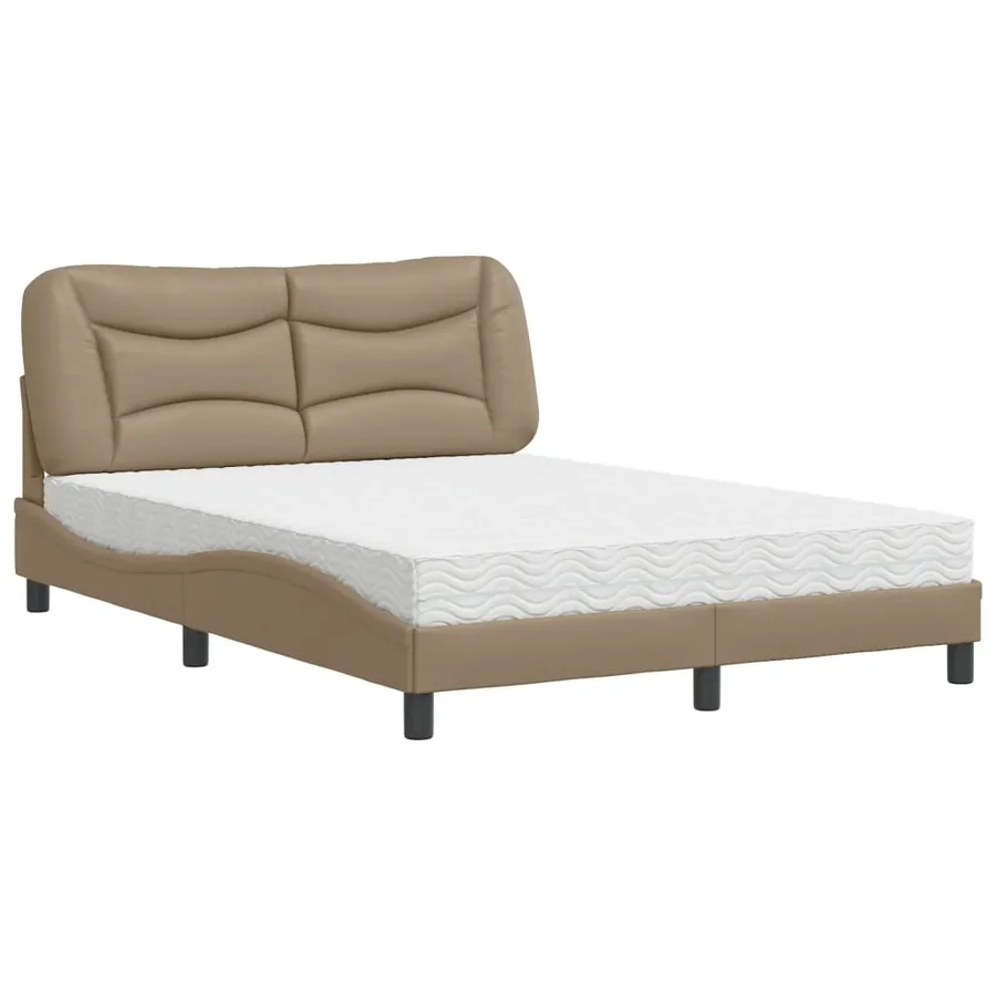 Lit avec matelas Hvar cappuccino 140x200 cm similicuir - 2