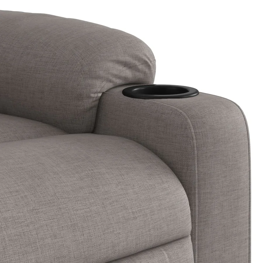 Fauteuil inclinable de massage Taupe Tissu - 11