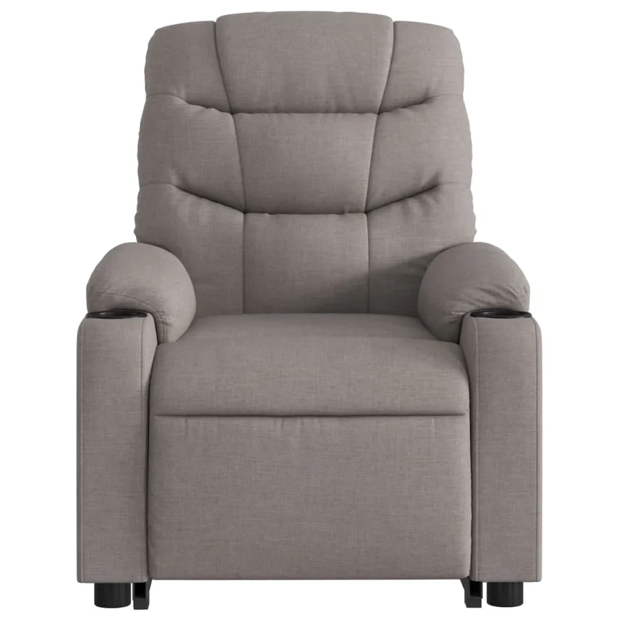 Fauteuil inclinable de massage Taupe Tissu - 9