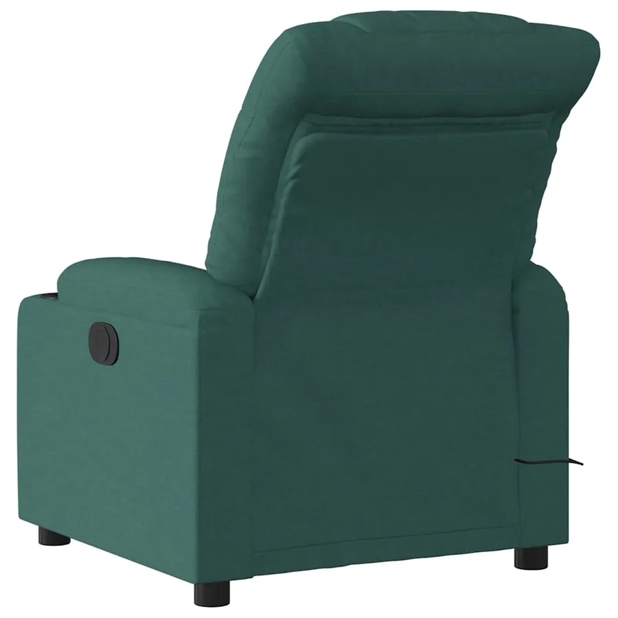 Fauteuil de massage inclinable électrique Vert foncé Tissu - 5