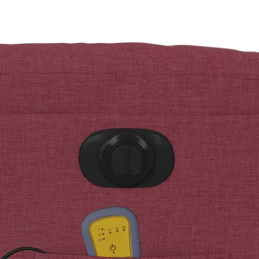Fauteuil inclinable de massage électrique Rouge bordeaux Tissu - 13