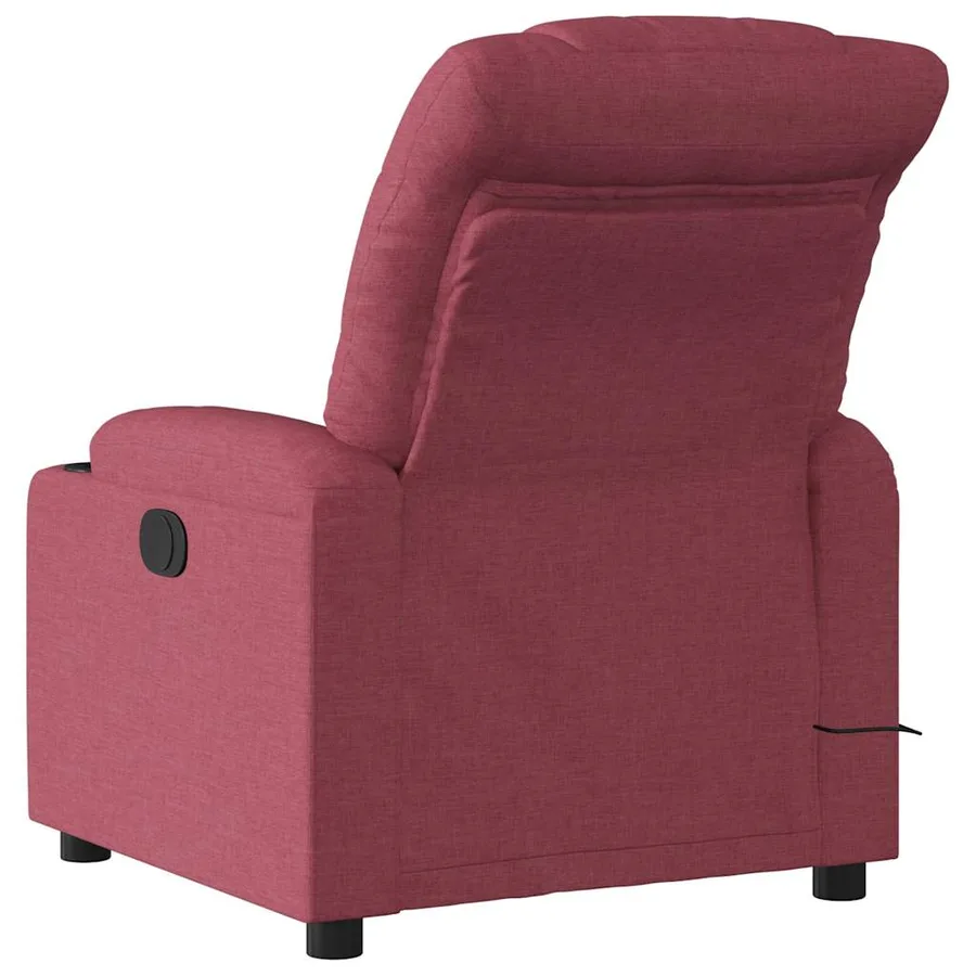 Fauteuil de massage inclinable Rouge bordeaux Tissu - 4