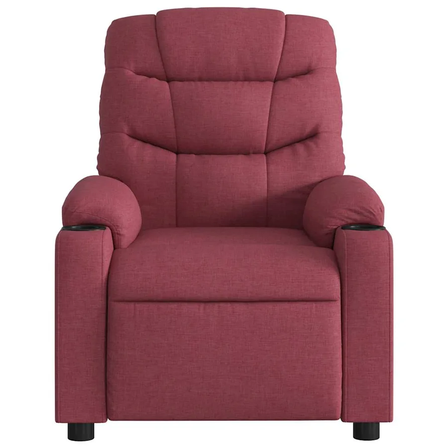 Fauteuil de massage inclinable Rouge bordeaux Tissu - 7