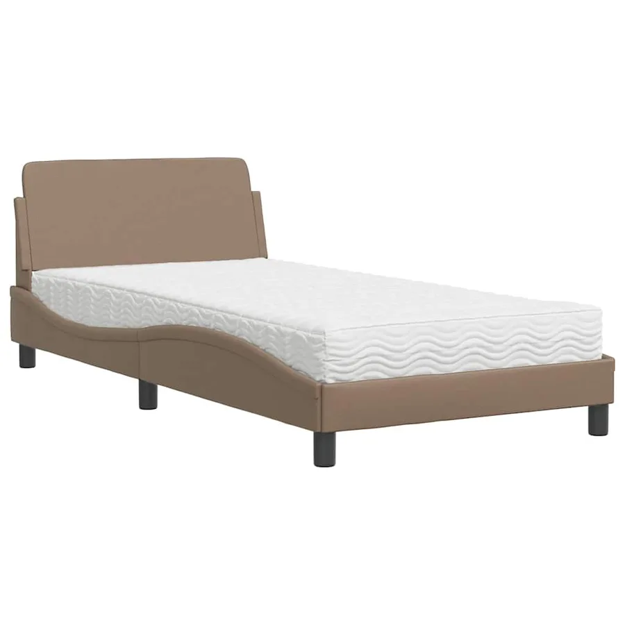Lit avec matelas Dover cappuccino 100x200 cm similicuir - 2