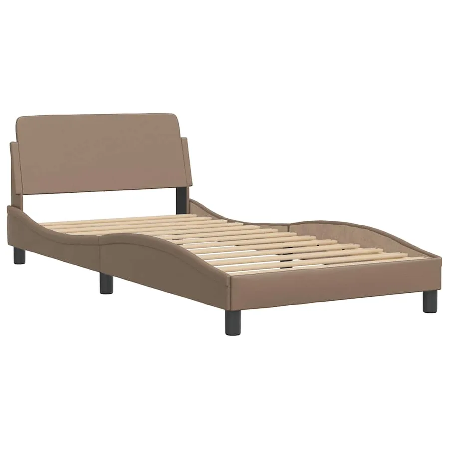 Lit avec matelas Dover cappuccino 100x200 cm similicuir - 4