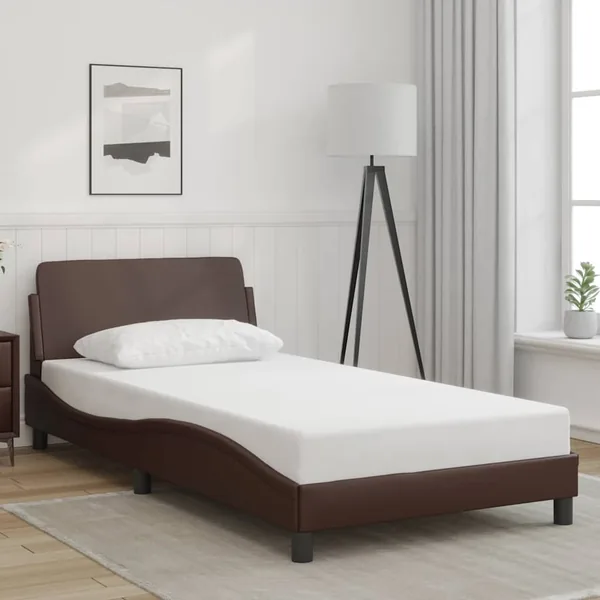 Cadre de lit Dover marron 100x200 cm similicuir