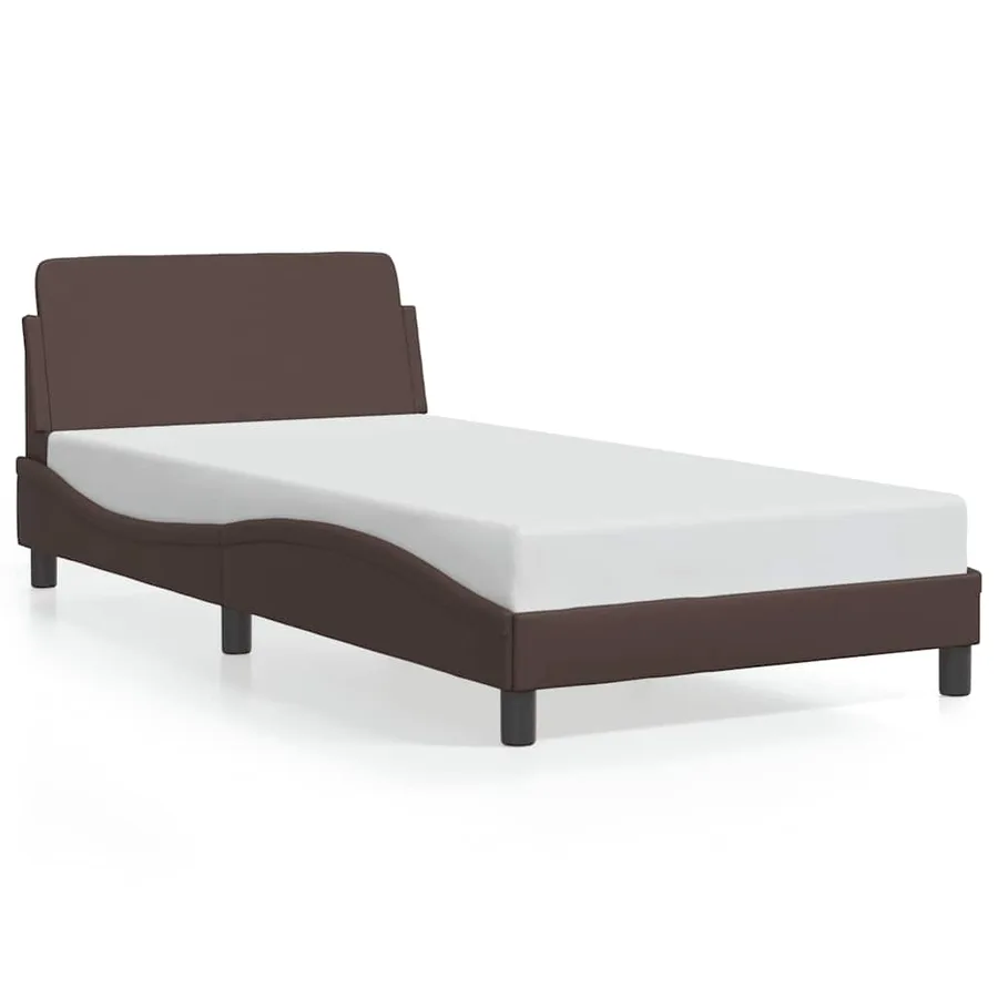 Cadre de lit Dover marron 100x200 cm similicuir - 2
