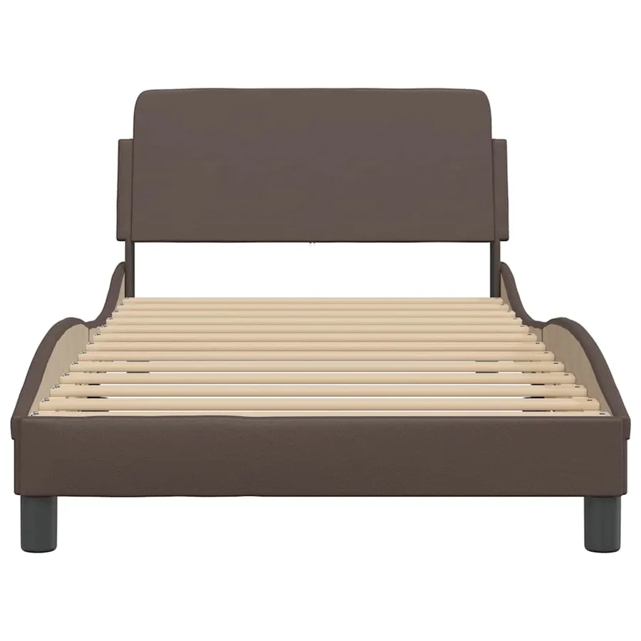 Cadre de lit Dover marron 100x200 cm similicuir - 4