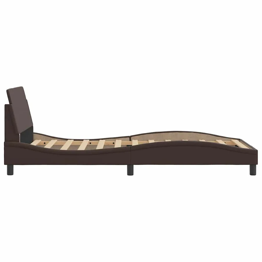 Cadre de lit Dover marron 100x200 cm similicuir - 5