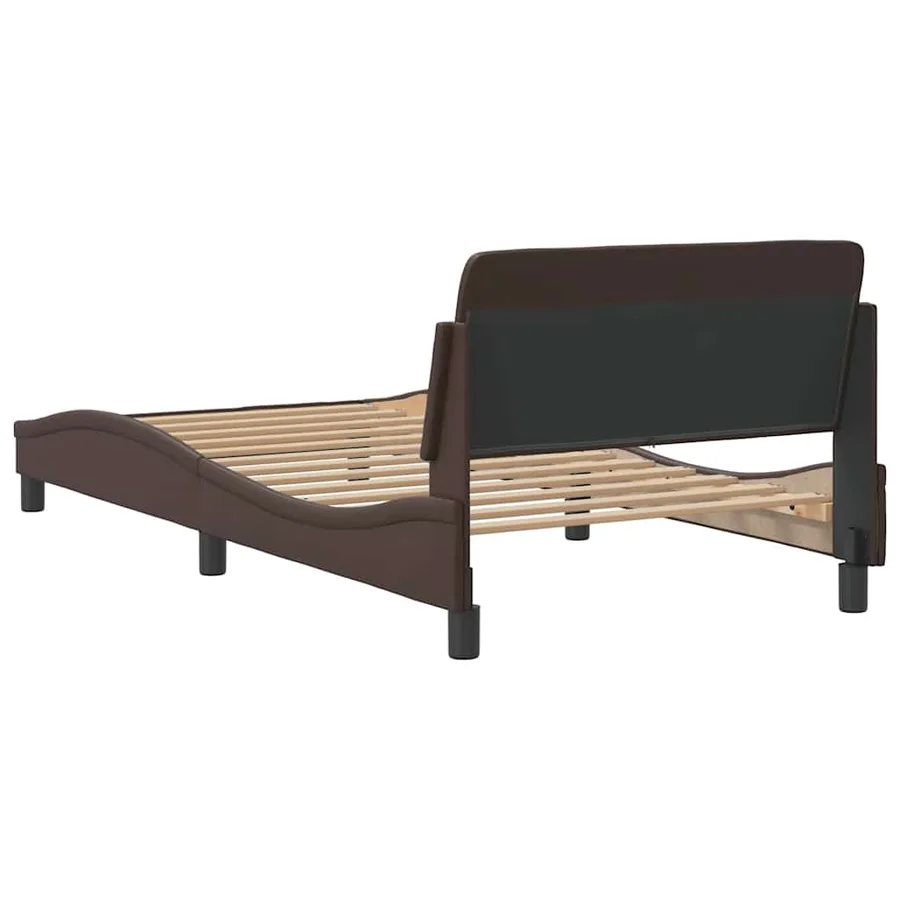 Cadre de lit Dover marron 100x200 cm similicuir - 6