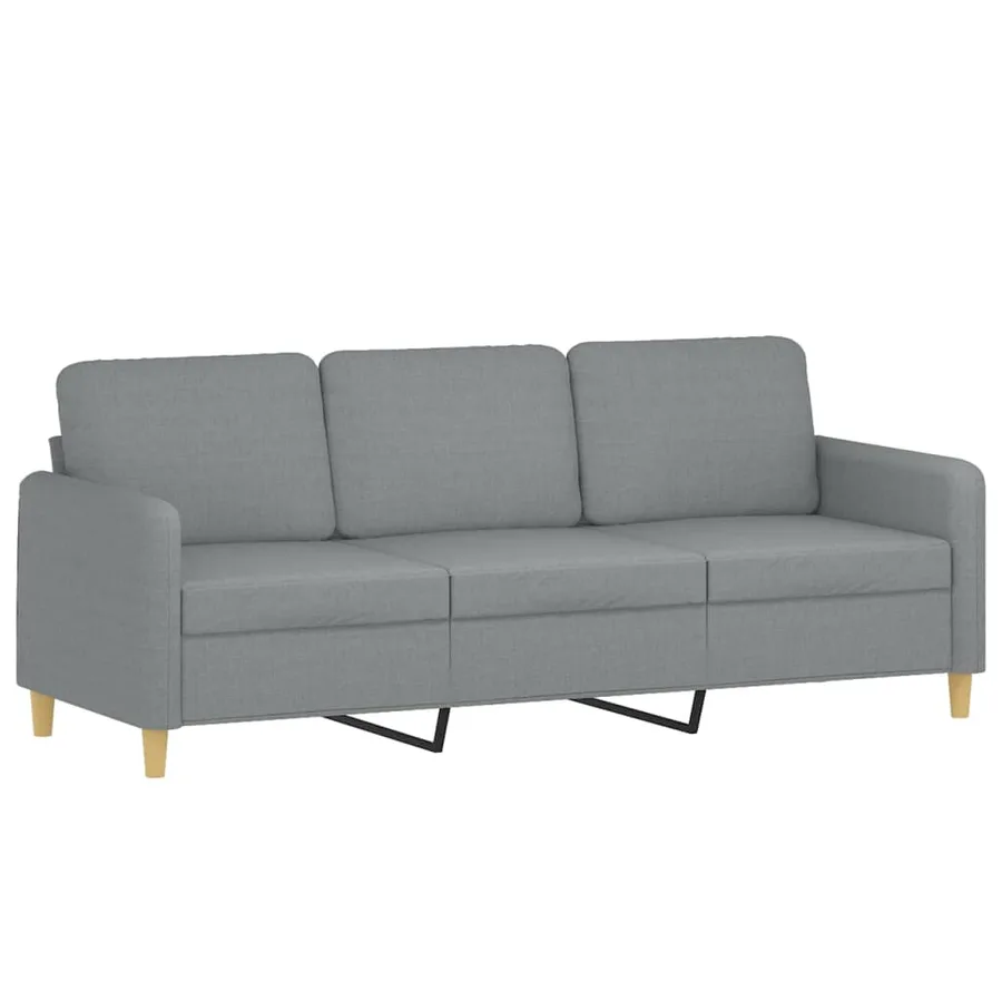 Ensemble de canapés 2 pcs coussins gris clair tissu - 4