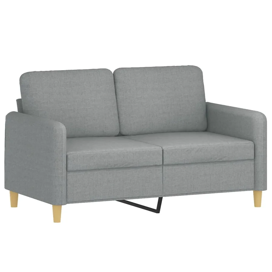 Ensemble de canapés 2 pcs avec coussins Gris clair Tissu - 3