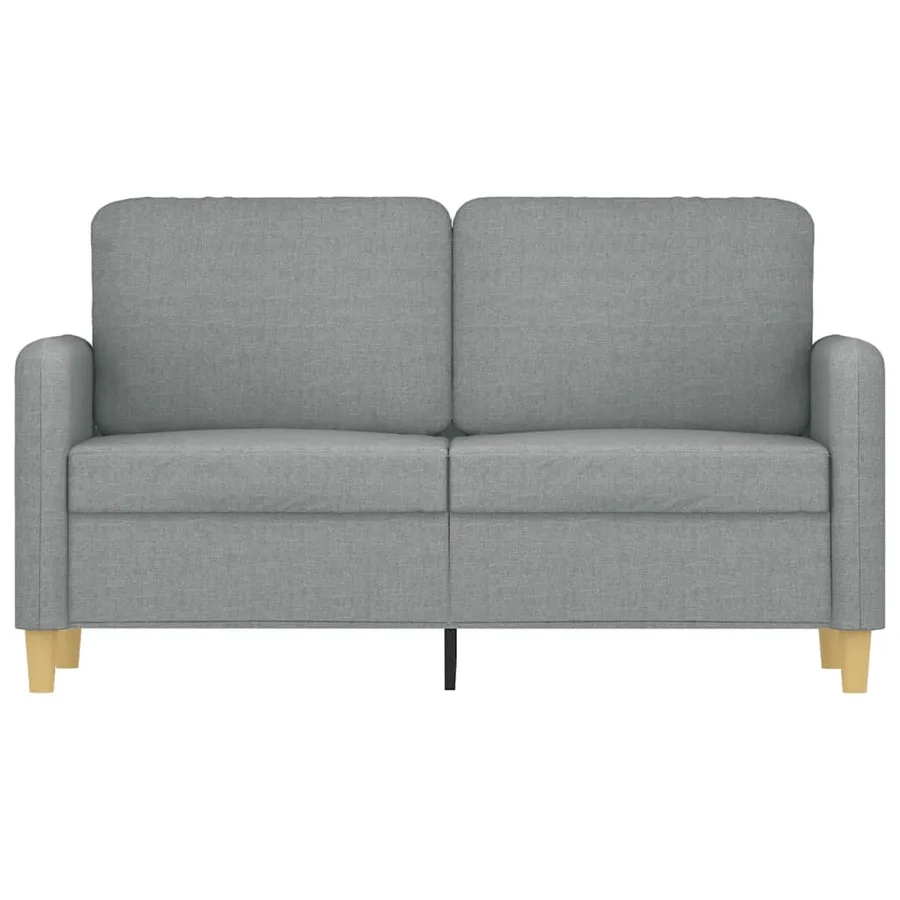 Canapé à 2 places Gris clair 120 cm Tissu - 3