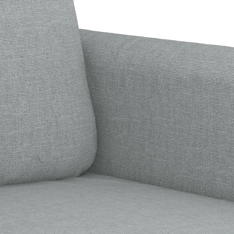 Canapé à 2 places Gris clair 120 cm Tissu - 6