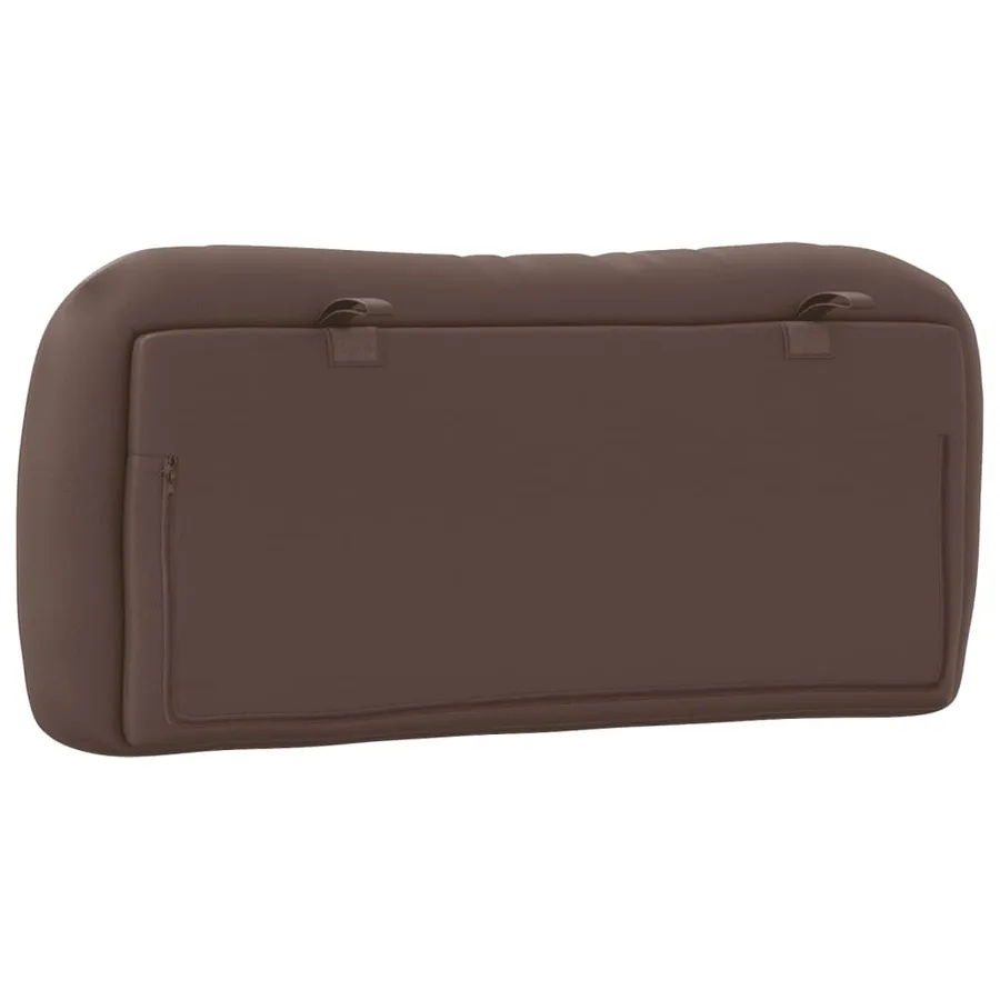 Coussin de tête de lit Hvar marron 90 cm similicuir - 7