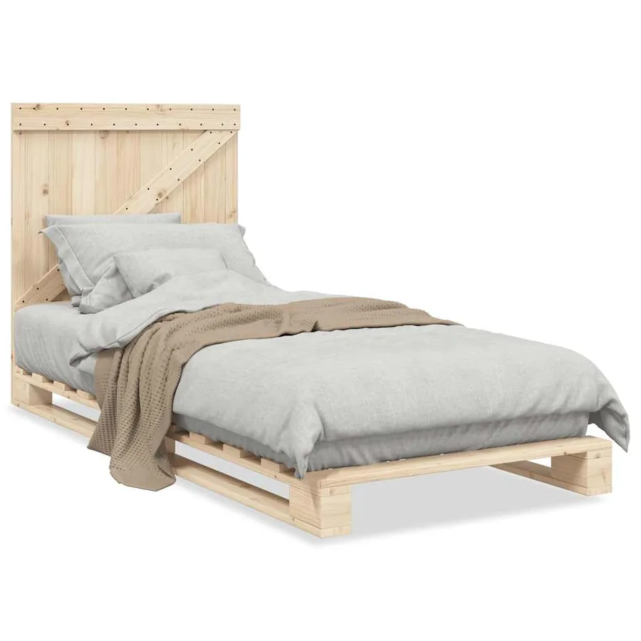 Cadre de lit sans matelas avec tête de lit 90x200 cm - 2