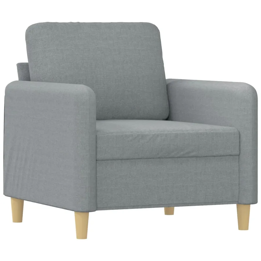 Ensemble de canapés 4 pcs coussins gris clair tissu - 3