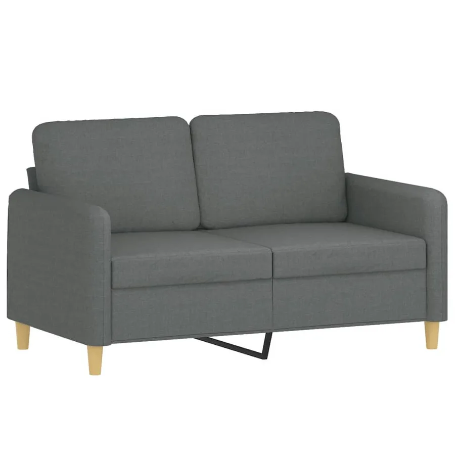 Ensemble de canapés 3 pcs coussins gris foncé tissu - 3