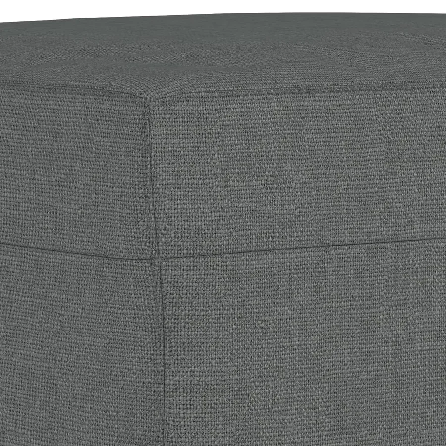 Ensemble de canapés 3 pcs coussins gris foncé tissu - 8