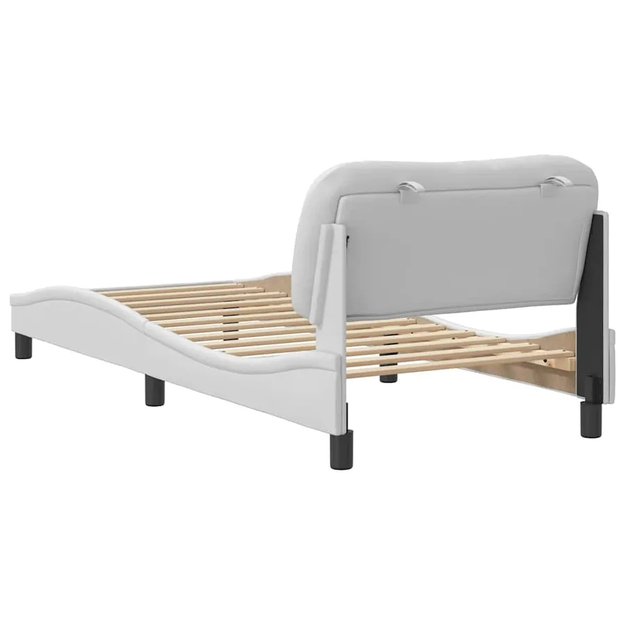 Cadre de lit sans matelas Hvar blanc 80x200 cm similicuir - 6