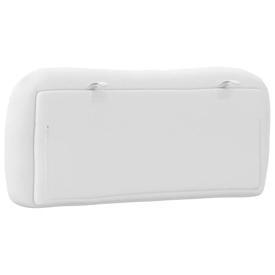 Coussin de tête de lit Hvar blanc 80 cm similicuir - 7