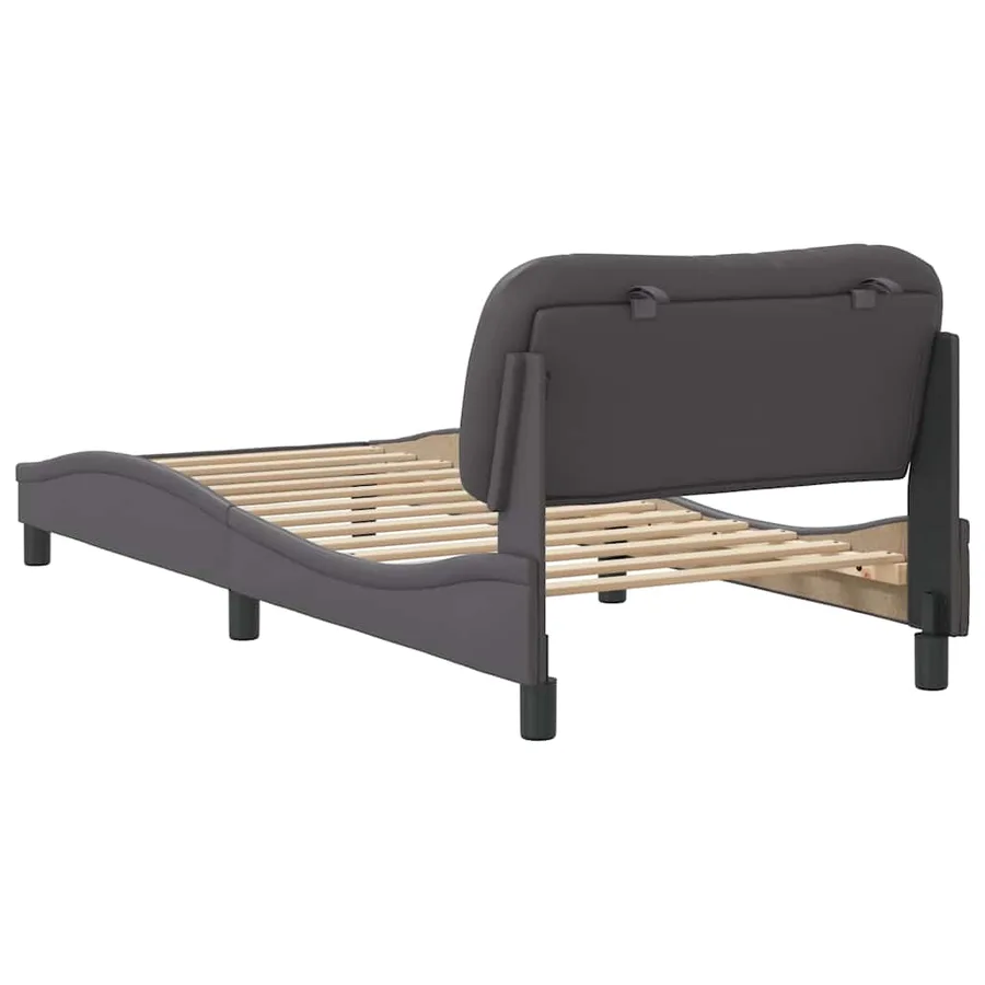 Cadre de lit sans matelas Hvar gris 80x200 cm similicuir - 6
