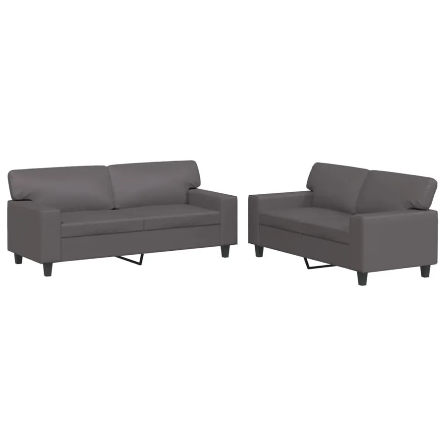 Ensemble de canapés 2 pcs gris similicuir - 2